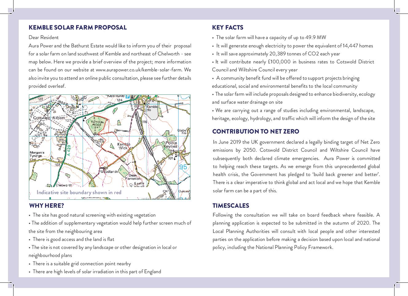 Aura Power’s proposal to develop a solar farm - Kemble - Crudwell ...