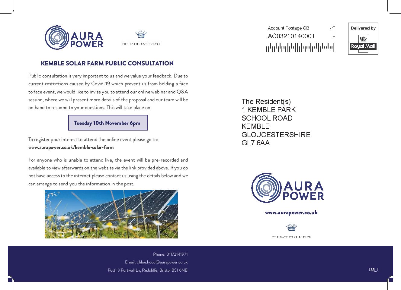 Aura Power’s proposal to develop a solar farm - Kemble - Crudwell ...